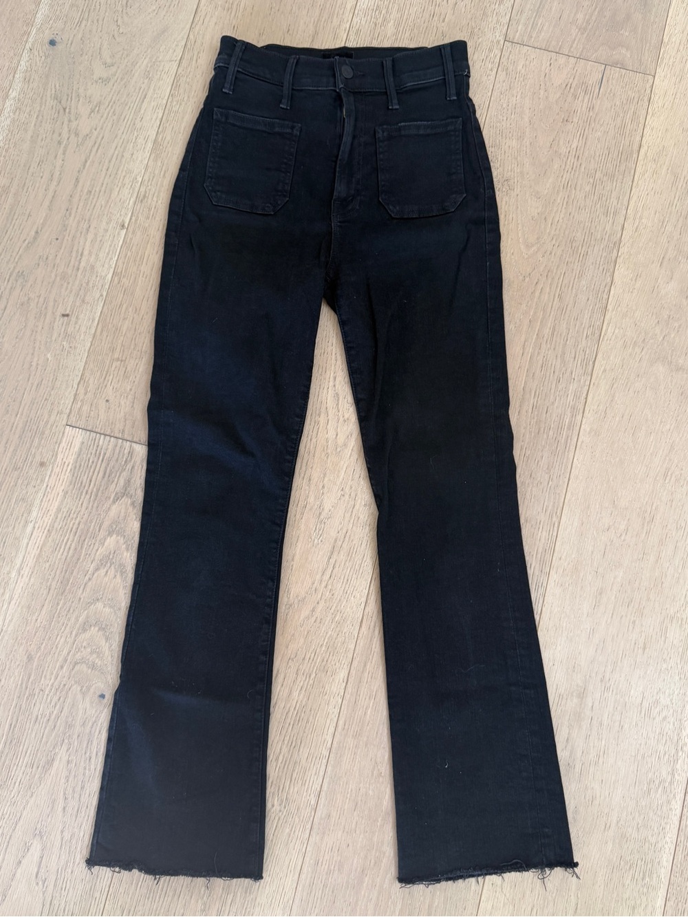 MOTHER The Patch Pocket Insider High Waist Ankle Slim Bootcut Jeans 25